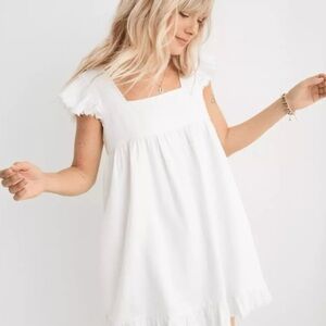 Aerie Linen Flutter Mini Sundress